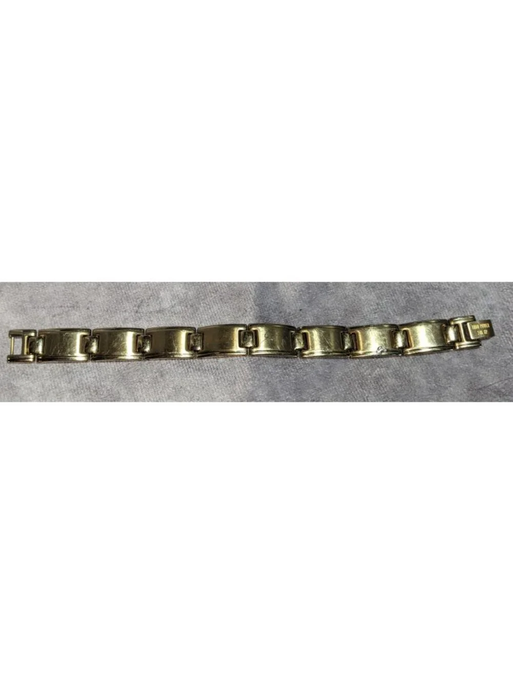 Retro PGA Golf Tour Power 24K Gold Plated Link Bracelet Sport Luxe Jewelry